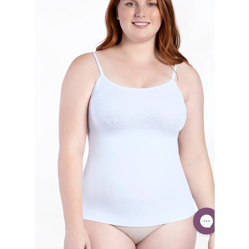 Brand New Curveez Women's Size XL White Sleveless Shapewear Cami Top